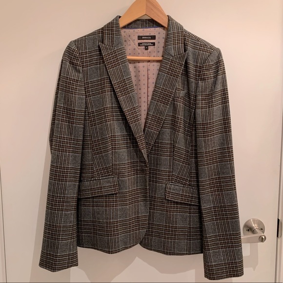 RW&CO. Jackets & Blazers - RW&CO grey & brown plaid blazer